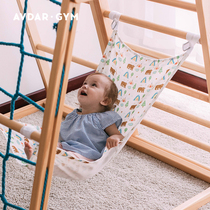 AVDAR childrens climbing frame indoor fabric hammock swing 4 corners fixed arc ladder with cradle accessories