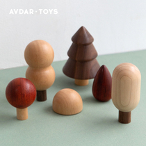 AVDAR childrens building blocks four seasons forest original design imported wood handmade home decoration solid wood building blocks