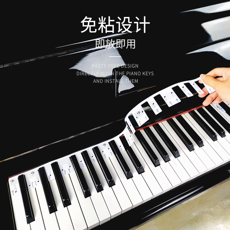 Piano Keyboard Sticker Electronic Violin Electronic Organ 61 Key Keyboard Post 88 Key Five Line Spectral Spectral notes Sound stickers