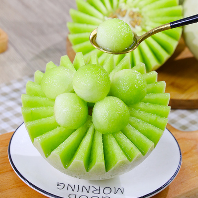 玉菇甜瓜新鲜水果应季奶香蜜瓜绿肉软糯多汁香瓜现摘现发顺丰包邮