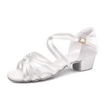 Latin dance shoes for girls and children white girls adult ladies summer childrens competition beginner dance shoes cheap