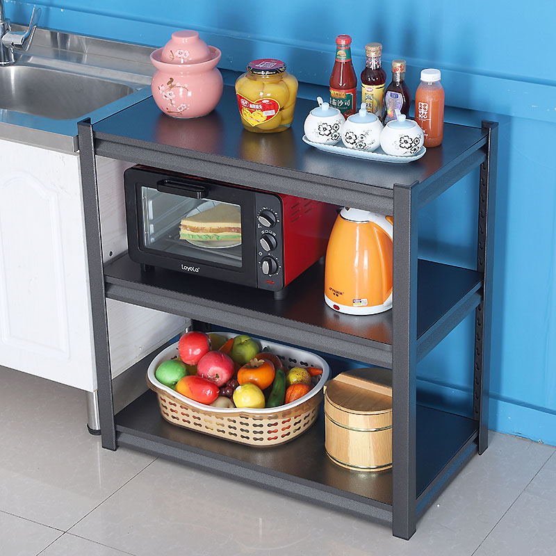 Kitchen shelf home warehouse storage rack balcony rack display rack punch-free multi-functional multi-layer cargo rack