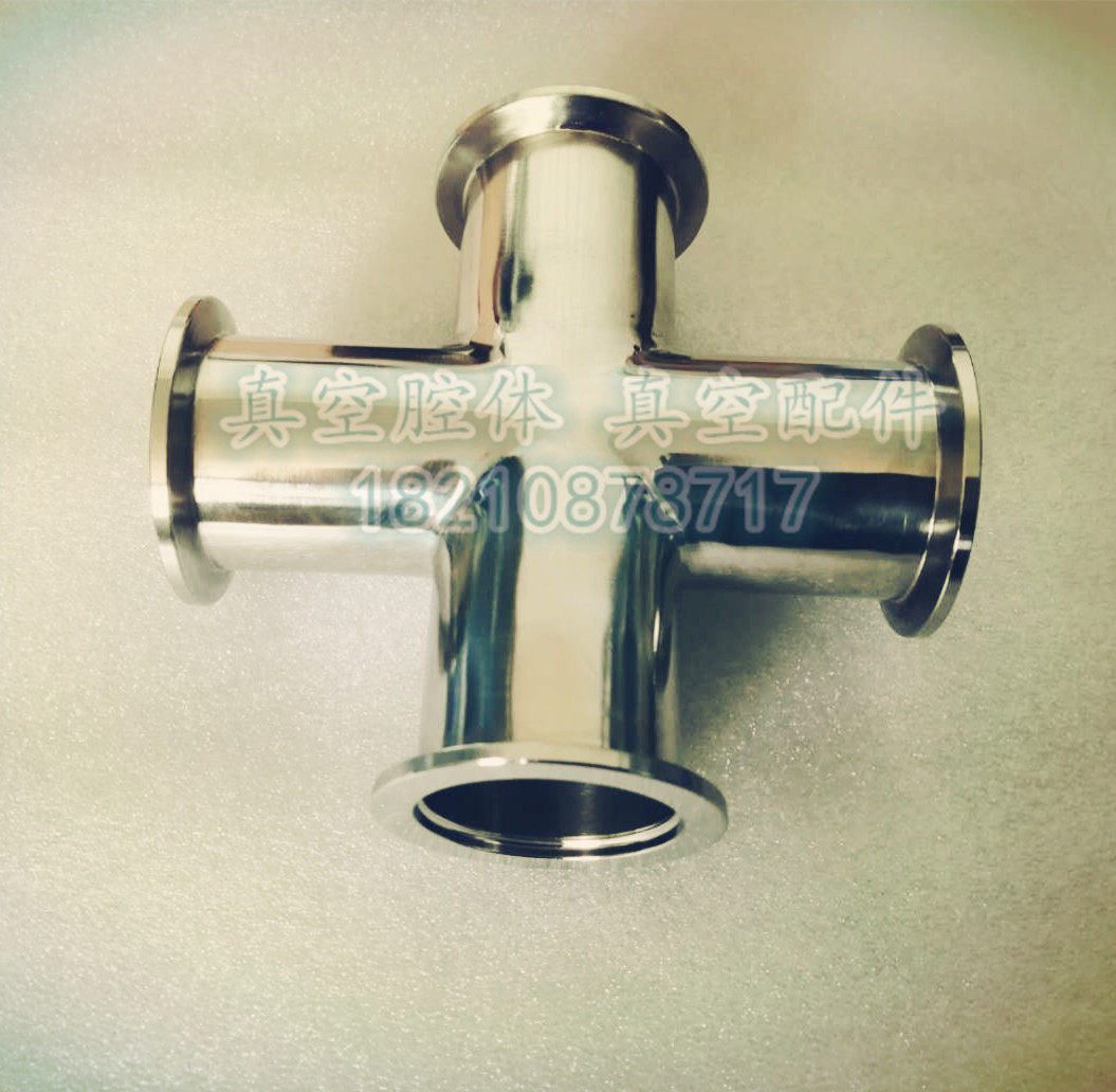304 316L vacuum KF four-way 4-KF16 KF16 KF25 KF25 KF50KF KF50KF fast loading isodiametpath with equal diameter