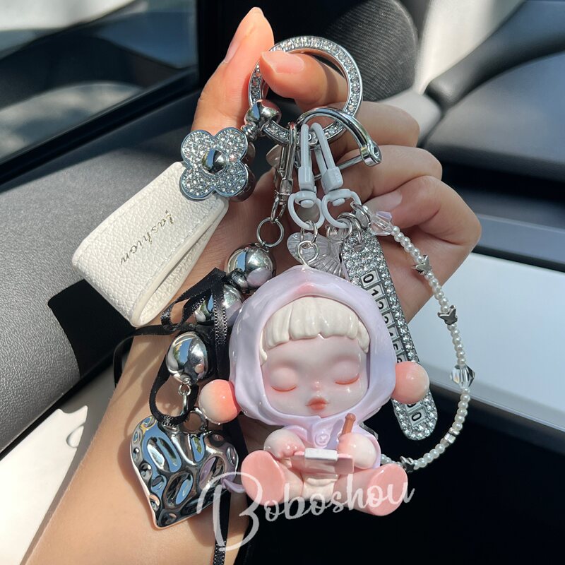 Bubble Mart Temperature Series Internet-Famous DIY Pendant Keychain Healing Small Pendant Cute Girls High-End Feel