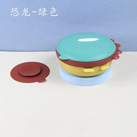 Динозавр, зеленая обеденная тарелка