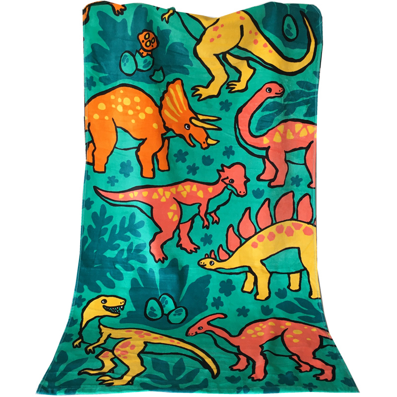 Japanese Cute Cartoon Bath Towel Dinosaur Shark Mermaid Kidsren's Thickeneded Swimming Pure Cotton Beach Towel Does Not Shed Lint