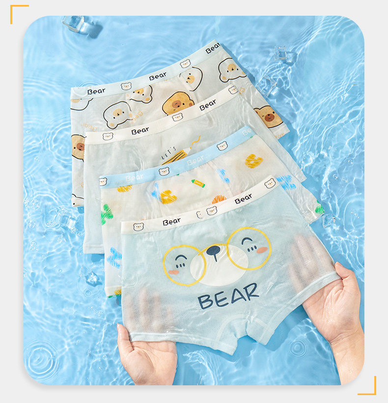 Children's Underwear Summer Thin Boy Ice Silk Boxer Modal Children's Children Baby Boy Boxer Shorts — 20