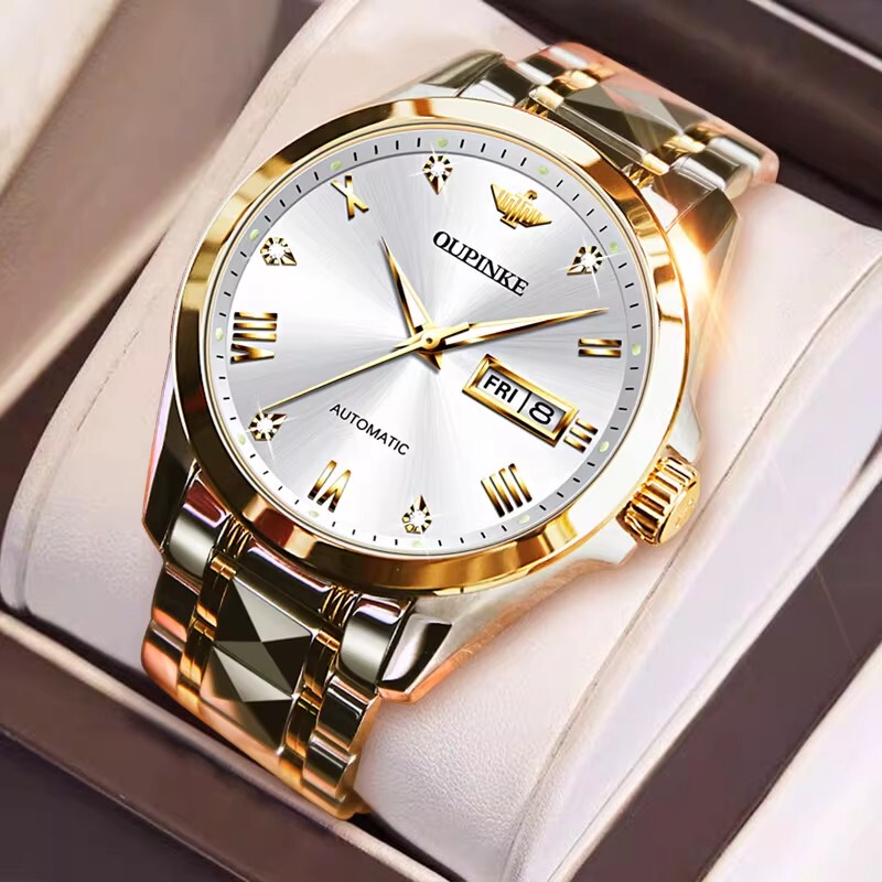 Swiss Official Website Genuine Top Ten Famous Brand Watch Men's Fully Automatic Mechanical Watch Waterproof Casual Business Ultra-Thin Men's Watch