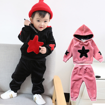 Female Baobao Net red suit Spring and Autumn New style 1 year old 2 childrens dress tide girl Korean spring dress outside wear