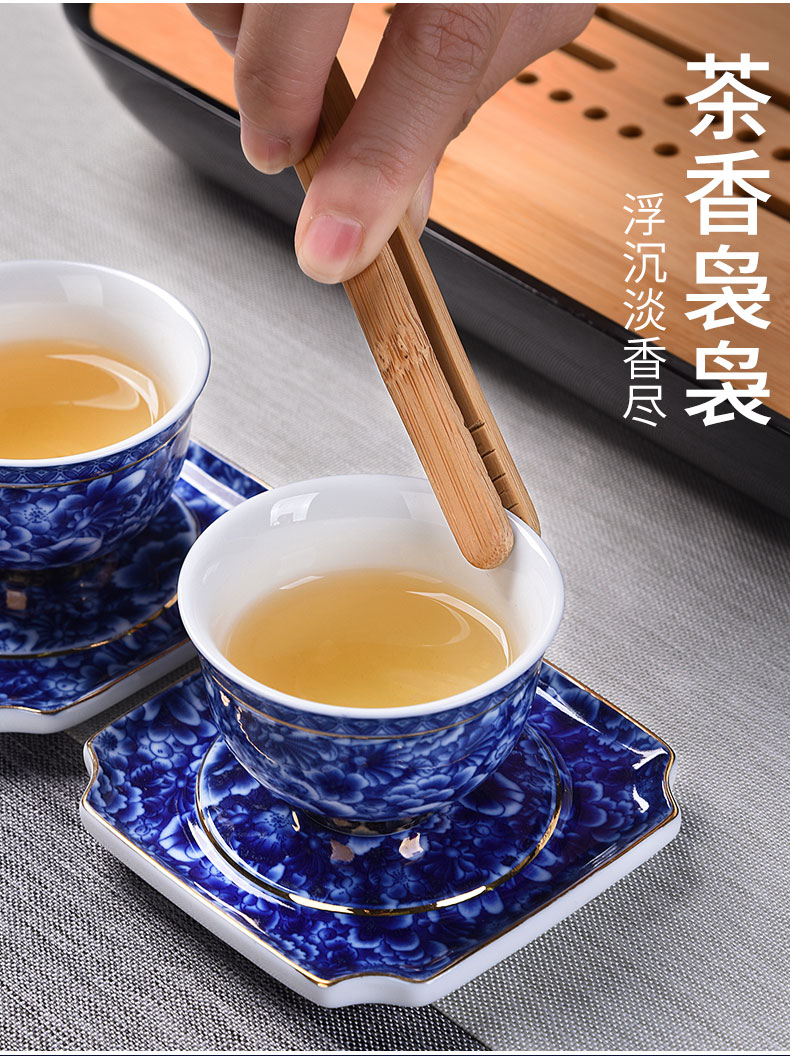 Household whole celadon tea set contracted kung fu tea tea teapot teacup tea sea GaiWanCha accessories