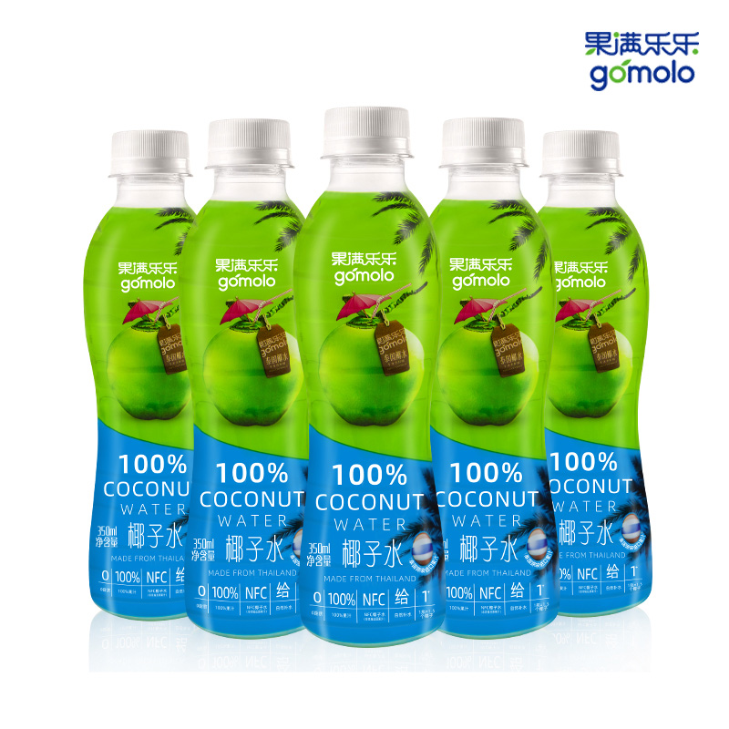 果满乐乐原装进口百分百纯椰子水350ml*6瓶