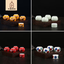  Bird cup bird food jar bird tank indigo cage accessories bird feeding cup feeder bowl accessories Daquan bird cage food jar