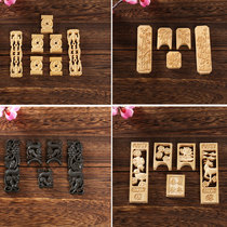  Thrush accessories Embroidered eye carving bird cage Bamboo door flower cup holder Red indigo bird cage coaster bowl holder