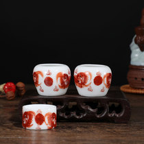  Anti-sprinkling bird cup Bird cage accessories Cup Bird bowl Indigo cup Feeding tank Bird cup Ceramic bowl Bird supplies