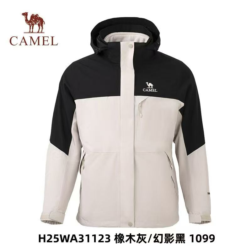 Authentic Camel 2025 Autumn/Winter New Fleece Windproof Waterproof Jacket Three-In-One Women's Outdoor Jacket
