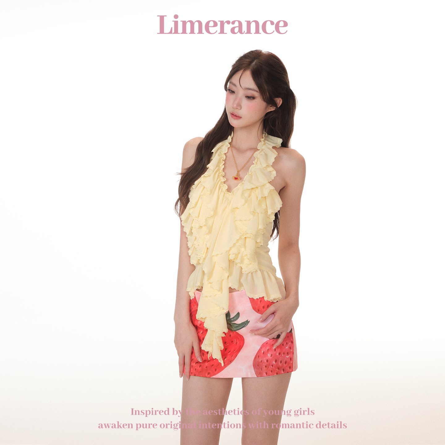 Limerance ホルターネック プリント セットアップ