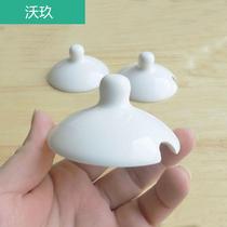 New ceramic seasoning cans kitchen single sale jars home Creative single salt pot round simple stew cup cover tune