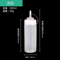 Squeezed sauce bottle commercial large caliber Jam bottle squeeze bottle household small honey squeeze pot juice salad sauce bottle