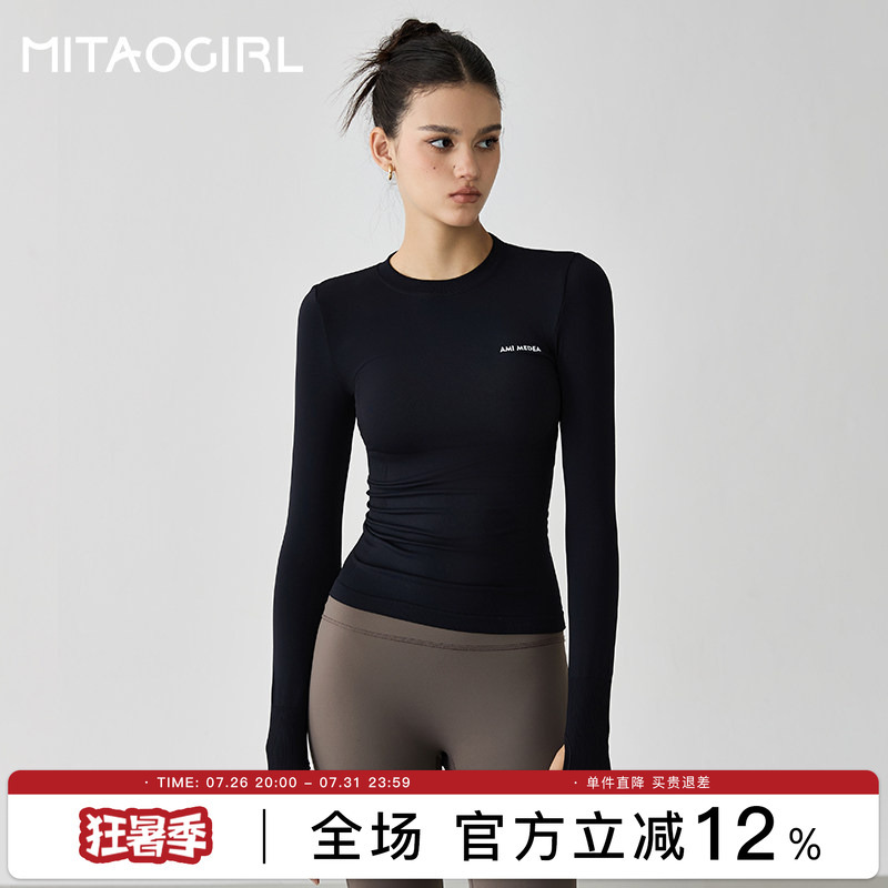 Mitaogirl Sports Tops Women's Yoga Clothes Hiking Long-Sleeved Quick-Drying Clothes Breathable Pilates Training Fitness Clothes Mitaogirl Sports Tops Women's Yoga Clothes Hiking Long-Sleeved Quick-Drying Clothes Breathable Pilates Training Fitness Clothes