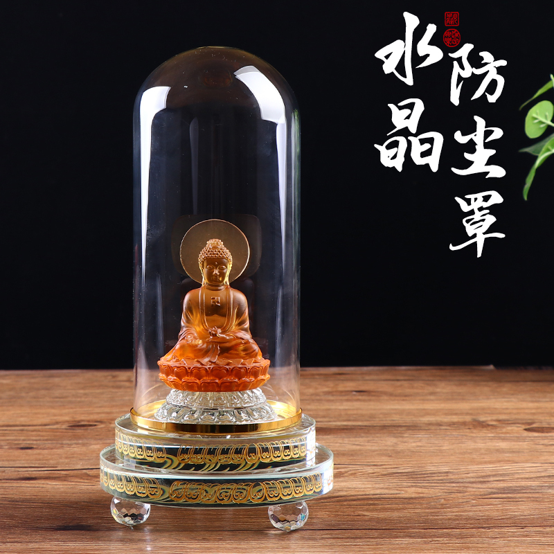 Crystal Dust Cover for Tabletop, Glass Cover for Small Buddha Statues, Glass Display Case for Buddha Statues, Transparent Display Box, Buddha Statue Cover in Various Sizes