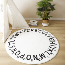 Cartoon Alphabet Room Round Carpet Living Room Chair Bedroom Hanging Basket Children Cute Crawl Non-slip Nordic Wind