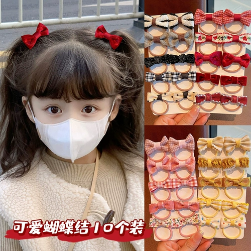 Детская резинка, аксессуар для волос, заколка для волос с бантиком