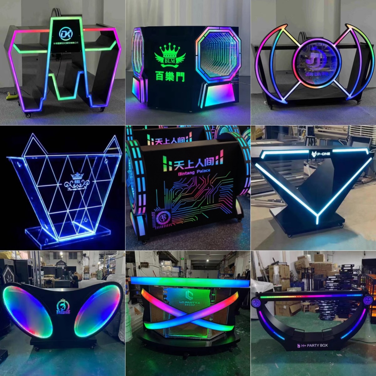 Electric tone bar dj desk Compartment Light Emitting disc player Sound Table Racks Tuning Desk Party-Taobao