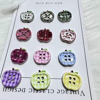 Colorful button shirt resin button top button fruit diy all-match sweater children's clothing accessories cardigan button