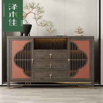 New Chinese Solid Wood Dining Side Cabinet Living-room Lockers Door Hall Room Locker Modern Minima Wall Side Cabinet Home Dining Room Cabinet