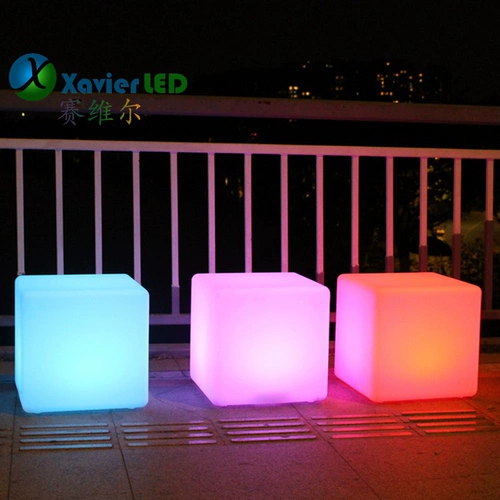 Светодиодный светодиодный кредитный канал Конгресс Courtyard Lighting Cube Cube Promotion Night Fair Bar Coffee Lable Стул