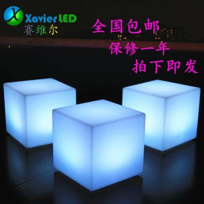 Светодиодный светодиодный кредитный канал Конгресс Courtyard Lighting Cube Cube Promotion Night Fair Bar Coffee Lable Стул
