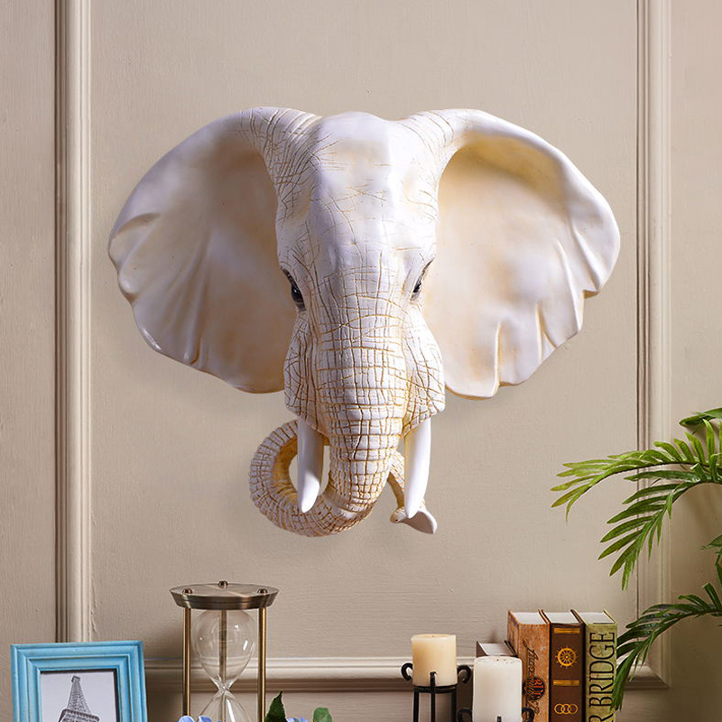 European-Style Fortune Elephant Wall Hanging Creative Decoration for Living Room, Study, Entrance, Bedroom, Corridor, Three-Dimensional Animal Decor European-Style Fortune Elephant Wall Hanging Creative Decoration for Living Room, Study, Entrance, Bedroom, Corridor, Three-Dimensional Animal Decor
