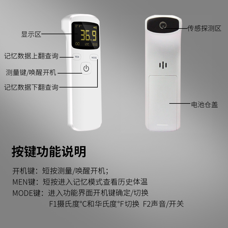 电子红外线额温枪医用家用高精度人体额头耳 图3