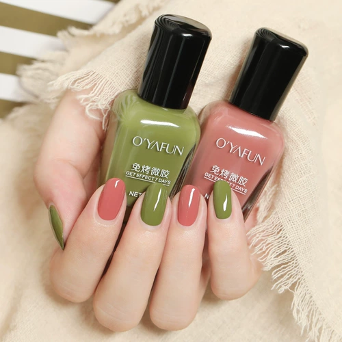 Лак для ногтей, быстросохнущий комплект для маникюра, полный комплект, популярно в интернете, без сушки в лампе, быстрое высыхание, широкая цветовая палитра, долговременный эффект