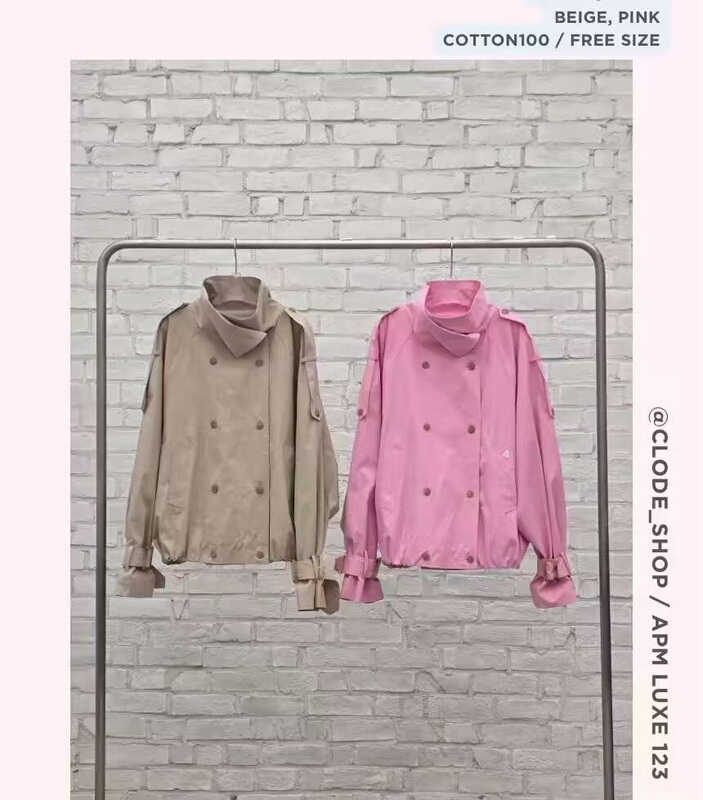 Xh Clode Korean Girl's Korean Purchasing Agent 2026 Summer Casual Double-Breasted High-End Stand-Up Collar Jacket for Women 0618
