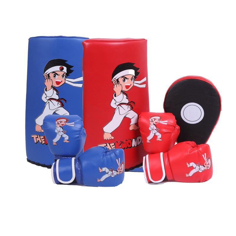 Boxing gloves children's cartoon children Sanda kindergarten primary school children and teenagers parent-child interactive activities practice
