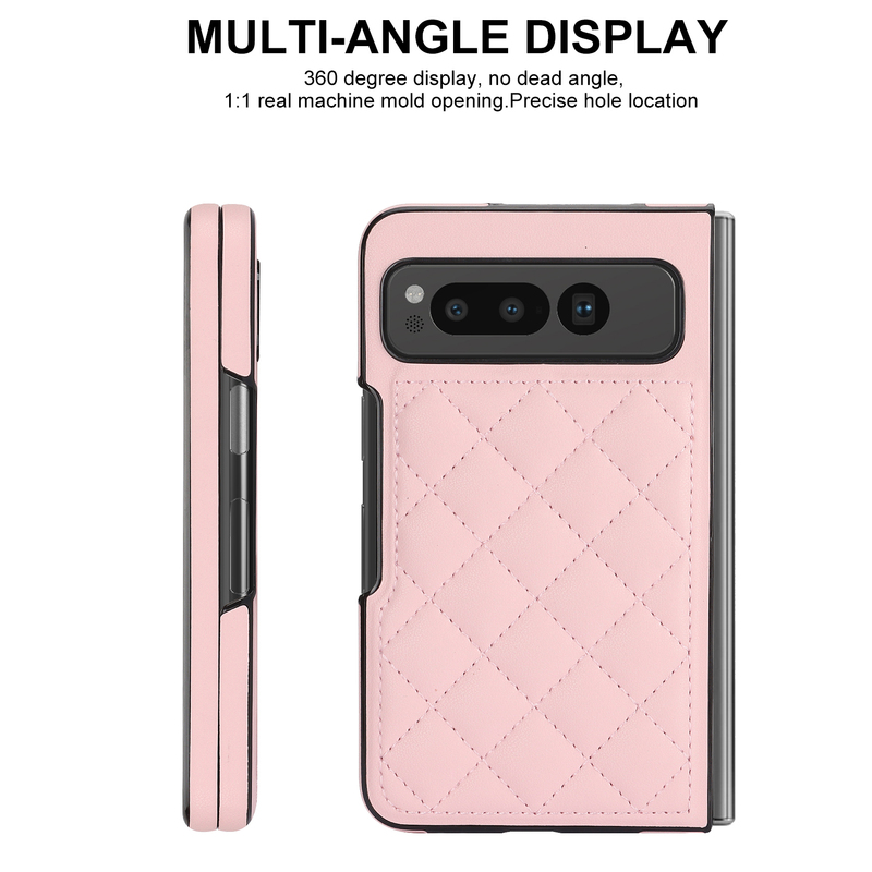 Suitable for Google Pixel Fold Phone Case, Foldable Small Chanel-Style Leather Case, Pixel Fold Protective Case
