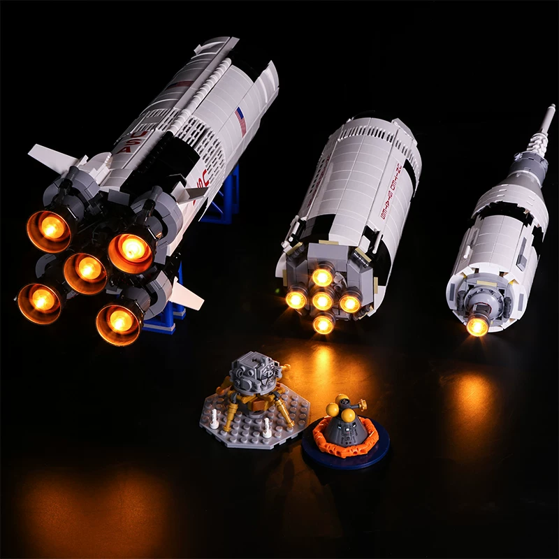 LYB совместим с Lego 21309 Апполон Сатурн №5 ракетный носитель лампа освещение аксессуары LED подсветка декоративная