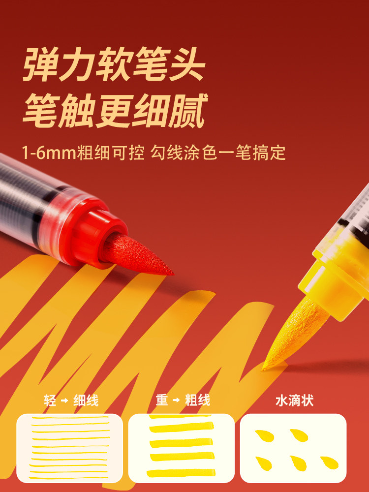 [New Year Gift] Noya Direct Liquid Soft-Tip Acrylic Markers for Elementary School Students, Non-Toxic Watercolor Pens for Children, Non-Bleeding and Layerable Glass Pen Tips for Kindergarten, Acrylic Pens