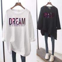 Early spring t-shirt womens top Long-sleeved loose Korean version of the tide ins pure cotton white inside the spring and autumn base shirt