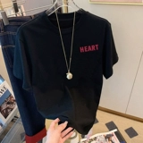 Хлопковая тонкая летняя белая футболка с коротким рукавом, в корейском стиле, свободный крой