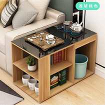 Mobile tea table tea table Kung Fu tea table with wheels simple small apartment living room home length 60 cm 70cm80