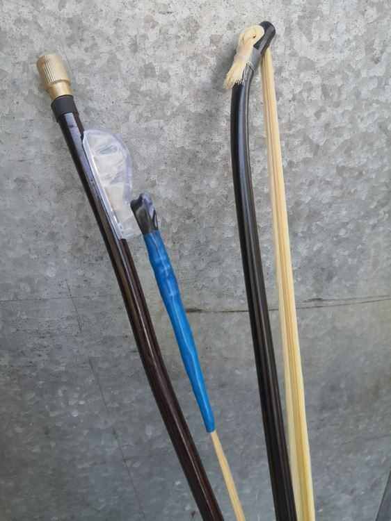 Bold and refined white horsetail middle Hu bow low Hu bow 90CM big Hu bow bass erhu bow professional adjustable