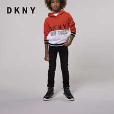 детские штаны dkny童装2020秋季新款男童大小童修身可调节儿童牛仔裤d24724