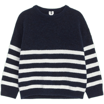 ARKET Boys Wool Blended Long Sleeve Round Neck Striped Sweater 2024 Autumn New Style 1241265004