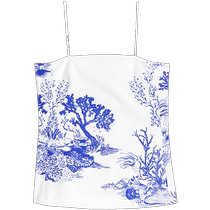 ARKET Womens Pure Cotton Slim Camisole Printed Vest 2024 Summer New Style 1234522001