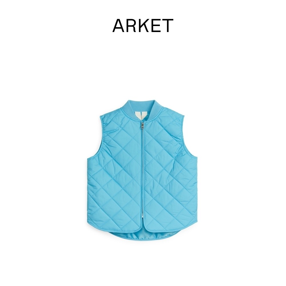 ARKET MALE AND FEMALE OUTDOOR QUILTED Vest Blue Green 2022 Spring New 0993496003