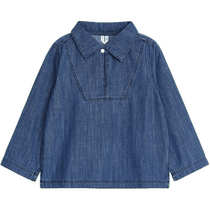 ARKET boys pure cotton loose long-sleeved shirt pullover top 2024 summer new style 1245734001