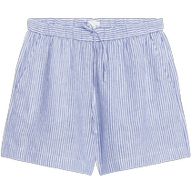 ARKET Womens Linen Casual Drawstring Shorts White Blue 2024 Summer New Style 1069304008