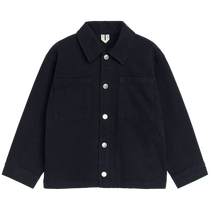 ARKET Boys Cotton Work Style Shirt Jacket Dark Blue 2024 Autumn New Style 1241249001